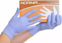 Перчатки нитриловые смотровые NORMA M неопудренные нестерильные 50 пар светло сиреневые текстурированные