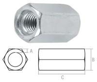 Гайка М10 удлиняющая, цинк (2 шт в зип-локе) STARFIX (SMZ1-86963-2)