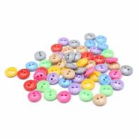 Пуговицы пластиковые 'Цветное ассорти', диаметр 11,5 мм, 9 цветов, набор 54 шт