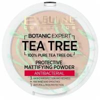 Пудра компактная для лица `EVELINE` BOTANIC EXPERT 3 в 1 антибактериальная матирующая тон 002 ivory