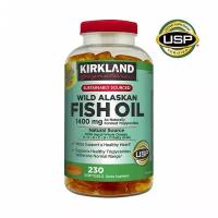 Kirkland Signature Wild Alaskan Fish Oil 1400 mg Dietary Supplement, 230 капсул