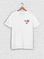 Футболка унисекс Printech "Минимализм/сердце/любовь/Love/Heart" Белая L FU-GA7P8/WH-L