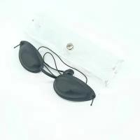Очки для солярия, очки для загара с защитой от УФ-излучения на резиночке черные