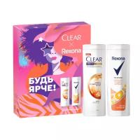 Подарочный набор Clear Men + Rexona: шампунь, 200 мл + гель для душа, 200 мл 10126476