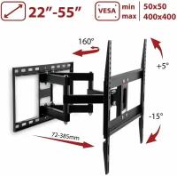 Кронштейн для телевизора на стену / крепление наклонно-поворотное Arm Media COBRA-50 / до 55 дюймов / vesa 400x400