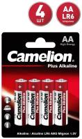 Батарейка Camelion Plus Alkaline AA, в упаковке: 4 шт