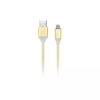 Smartbuy (iK-12ss gold) USB - micro Usb, с индикацией, 1 м, золото Smartbuy (iK-12ss gold) USB - mic