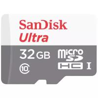 Карта памяти SanDisk Ultra microSDHC UHS-I 32GB Class 10 SDSQUNR-032G-GN3MA с адаптером