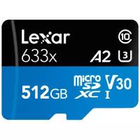 Карта памяти Lexar microSDXC Class 10 UHS Class 3 A2 V30 633x + SD adapter