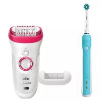 Эпилятор Braun 9-521 Silk-epil 9 + OralB PRO 500