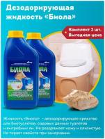 Средство для биотуалетов, выгребных ям и дачных туалетов, Биола ЭкоСервис Морской бриз 2 литра