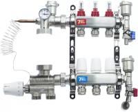 Комплект для водяного теплого пола до 50 кв/м Коллектор 3 контура