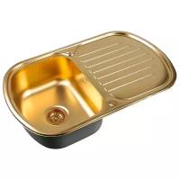 Врезная кухонная мойка ZorG Sanitary PVD SZR-7749 BRONZE, 77х49см, нержавеющая сталь