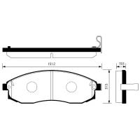 Колодки торм. пер. Mitsubishi L200 00-01//Nissan Maxima 97-00 Sangsin Brake SP1256