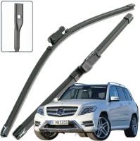 Дворники Mercedes-Benz GLK-Class X204 Мерседес ГЛК класс рест 2012 2013 2014 2015 Щетки стеклоочистителя бескаркасные 600мм-480мм к-т 2шт