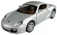 Легковой автомобиль Kinsmart Porsche Cayman S (KT5307W) 1:34, 12.5 см, серебристый