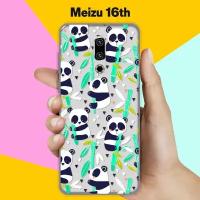 Силиконовый чехол на Meizu 16th Панда / для Мейзу 16тн