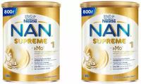 Молочная смесь Nestle NAN Supreme 1 с олигосахаридами, с рождения 800 г 2 шт