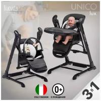 Стульчик для кормления Nuovita Unico Lux 3в1, Nero (Nero/Черный)