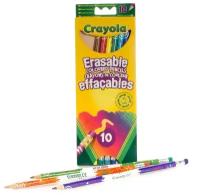 Набор цветных карандашей Crayola, 10 шт, с корректорами