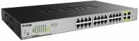 D-Link Коммутатор 1U 19 RM D-Link DGS-1026MP/B1A 24 портов 1Гбит/сек. PoE + 2 порта SFP, неуправляемый (ret)