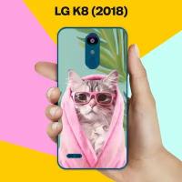 Силиконовый чехол на LG K8 (2018) Кот В Очках / для Лджи К8 2018