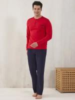 Пижама Relax Mode, размер XXL, красный, синий