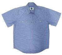 Мужская рубашка с коротким рукавом из хлопка West Rider, размер 48 ворот 39-40