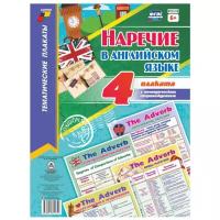 Комплект плакатов. "Наречие в английском языке". 4 плаката с методическим сопровождением. ФГОС