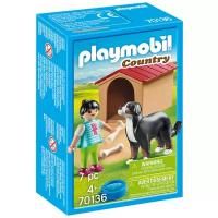 Набор с элементами конструктора Playmobil Country 70136 Собака с конурой