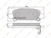 LYNXAUTO BD7106 Колодки тормозные SUBARU FORESTER 97-/IMPREZA 98-/LEGACY 98-/OUTBACK 00- задние