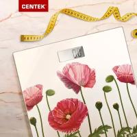 Весы напольные CENTEK CT-2416 (Маки) электронные 180кг, 0,1кг, LCD 45x28, размер 26х26см