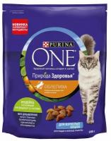 Сухой корм Purina One "Природа здоровья" для кошек, облепиха/индейка, 680 г