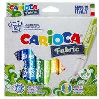 Набор фломастеров для ткани Carioca «Fabric Liner» 12цв., картон. уп., европодвес