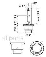 PHILIPS 85122XV2S1 Лампа D2S 85V(35W) X-tremeVision +150 (gen2) 1шт. в пласт. коробке