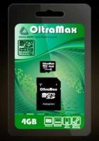 Карта памяти (OLTRAMAX MicroSDHC 4GB Class4 + адаптер SD)