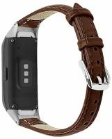 Кожаный ремешок Crocodile Design для Samsung Galaxy Fit E SM-R375 (коричневый)