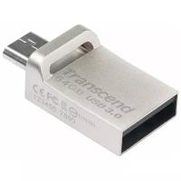 Флешка USB 64Gb Transcend JetFlash 880 TS64GJF880S серебристый