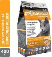 Probalance Сухой корм для кошек укрепление и поддержание иммунитета с курицей и индейкой 32 PB 652 0,4 кг 54840