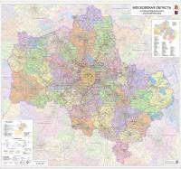 Настенная карта Московской области 115 х 105 см (с подвесом)