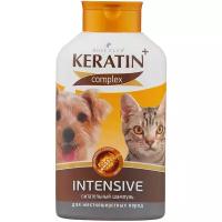 Шампунь для жесткошерстных кошек и собак, RolfClub KERATIN+ Intensive, 400мл