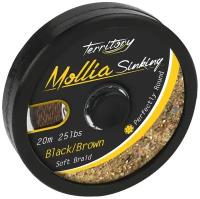 Поводковый материал Mikado MOLLIA HOOKLINK black/brown 45 lb (20 м) AMC-MH45B/B