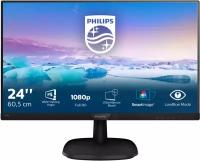 PHILIPS Монитор LCD 23.8'' [16:9] 1920х1080(FHD) IPS, nonGLARE, 75 Hz, 250 cd/m2, H178°/V178°, 1000:1, 10М:1, 16.7M, 4ms, VGA, DVI, HDMI, Tilt, Speakers, 3Y, Black