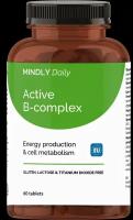 Витамины БАД MINDLY Daily Active B-Complex Витамины В6, В9, В12 (Vitamins В6+В9+В12), 60 таблеток