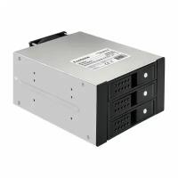 Корзина для HDD ExeGate HS335-02 (универсальная, на 3*3,5"/2.5" SATA HDD, занимает 2*5,25" отсека, RTL) EX291656RUS