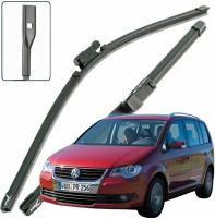 Дворники VW Volkswagen Touran 1T Фольксваген Туран 1Т рест 2006 2007 2008 2009 2010 Щетки стеклоочистителя бескаркасные 600-450 2шт