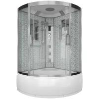 Душевая кабина, Niagara Luxe NG-7744, прозрачное стекло, высокий поддон, 120х120 см, белый