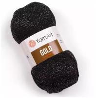 Пряжа для вязания YarnArt Gold (ЯрнАрт Голд) - 1 моток 9854 молочно-беж, блестящая, 92% акрил, 8% металлик, 400 м/100г