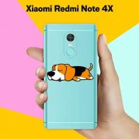 Силиконовый чехол на Xiaomi Redmi Note 4X Спящий бигль / для Сяоми Редми Ноут 4Х