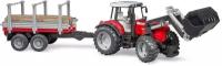 Трактор Massey Ferguson c манипулятором и прицепом Bruder 02-046